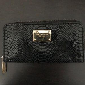 LAST CALL: Michael Kors Black Snake Print Wallet